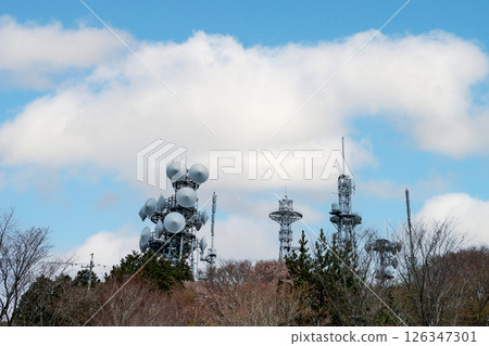 Radio towers on the summit of Mt. Hongu (Toyohashi relay station) 126347301