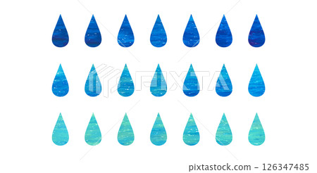 Blue watercolor, beautiful pastel style drops, trickles, rain, water vector illustration Blue watercolor, beautiful pastel style drops, trickles, rain, water vector illustration 126347485