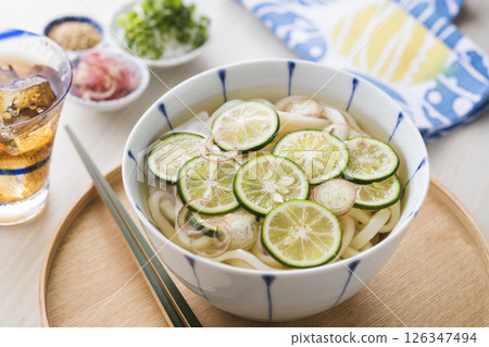 Sudachi chilled udon Sudachi chilled udon 126347494