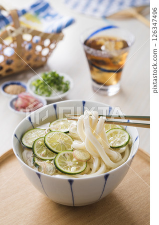 Sudachi chilled udon Sudachi chilled udon 126347496