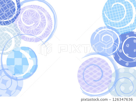各種日式圖案背景插圖 126347636
