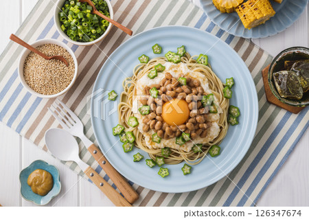 納豆山藥冷意麵 納豆山藥冷意麵 126347674