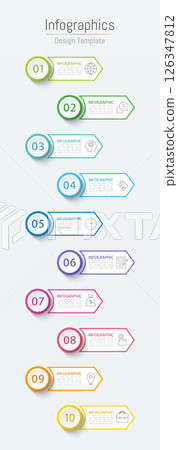 Infographic 10 options design elements for your business data. Vector Illustration. Infographic 10 options design elements for your business data. Vector Illustration. 126347812