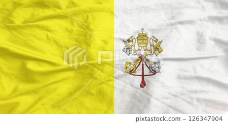 Vatican City Flag Wind Waving Close Up Vatican City Flag Wind Waving Close Up 126347904