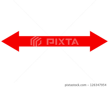 Arrows in both directions (red double arrow) 126347954