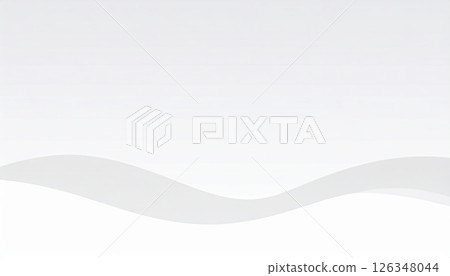 《AI Image》White background material with wave image 《AI Image》White background material with wave image 126348044