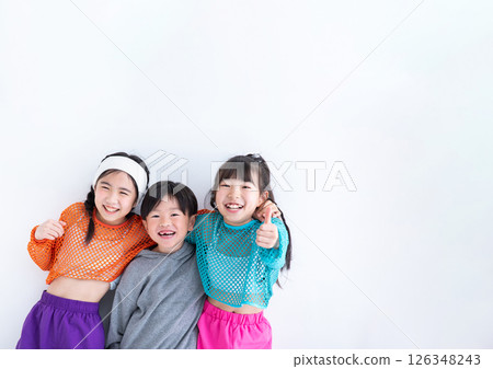 Smiling dancing kids Smiling dancing kids 126348243