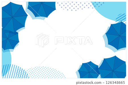 Blue umbrella vector illustration background material 126348665