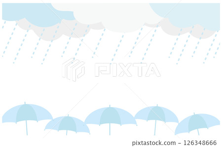 Rainy season pale background illustration material 126348666