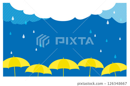Rainy day pop vector illustration material 126348667