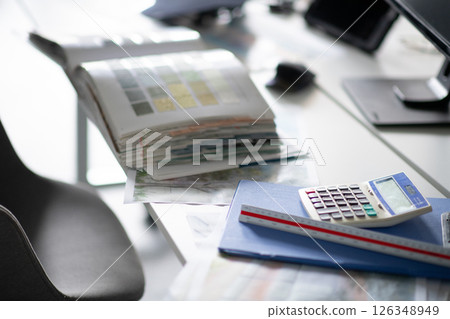 Architectural desk work 126348949