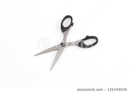 Scissors on a white background 126349036