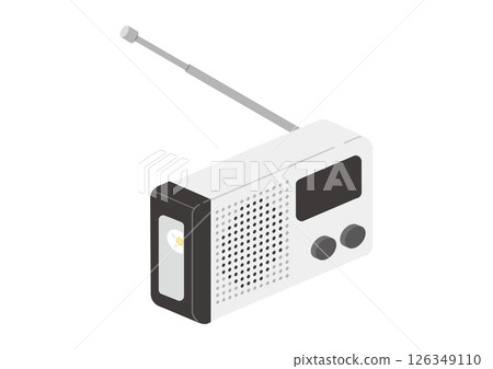 Disaster prevention radio illustration 126349110
