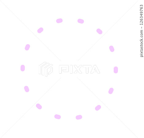 Simple and cute purple round decoration - Circular decorations, frames, and backgrounds 126349763