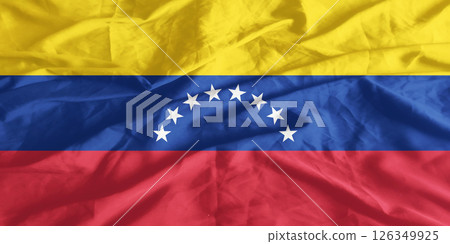 Venezuela Flag Wind Waving Close Up 126349925