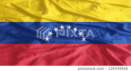 Venezuela Flag Wind Waving Close Up 126349926