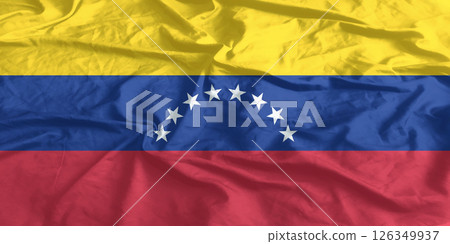Venezuela Flag Wind Waving Close Up Venezuela Flag Wind Waving Close Up 126349937
