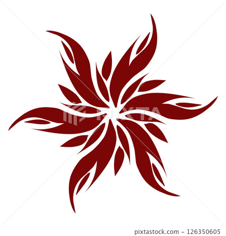 Maroon color tribal design illustration Maroon color tribal design illustration 126350605