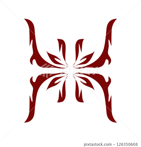 Maroon color tribal design illustration Maroon color tribal design illustration 126350608