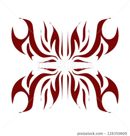 Maroon color tribal design illustration Maroon color tribal design illustration 126350609