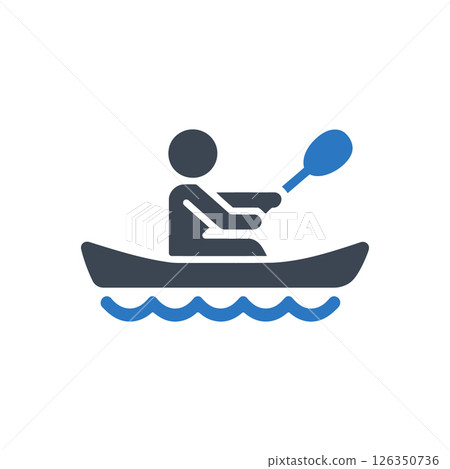 Kayaking Outdoor Fun Icon 126350736