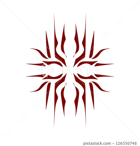Maroon color tribal design illustration Maroon color tribal design illustration 126350748