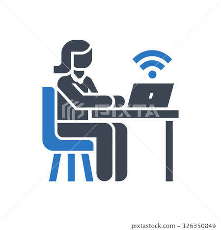 Remote Work Icon 126350849