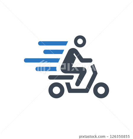 Fast Delivery Scooter Icon 126350855