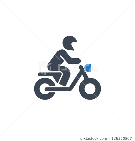 Rider Helmet Motorbike Icon 126350867
