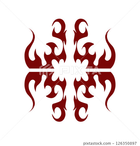 Maroon color tribal design illustration Maroon color tribal design illustration 126350897