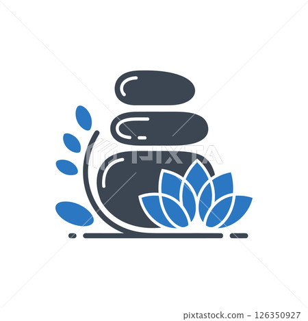Relaxing Zen Stones Icon 126350927