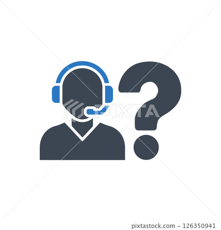 Customer Support Query Icon Customer Support Query Icon 126350941