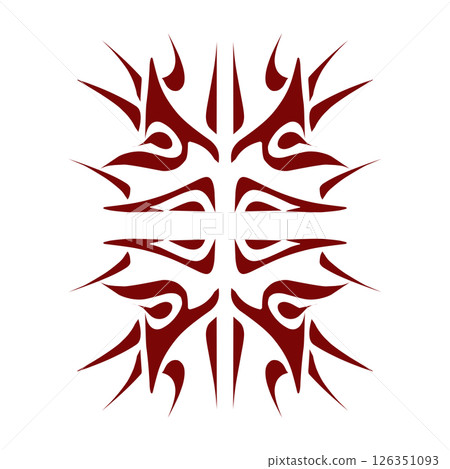 Maroon color tribal design illustration Maroon color tribal design illustration 126351093