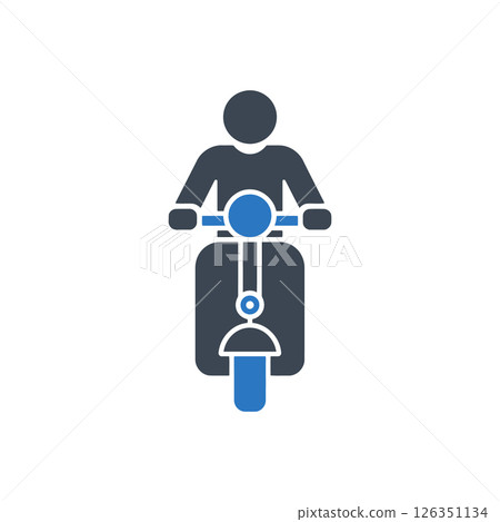Scooter Riding Icon 126351134