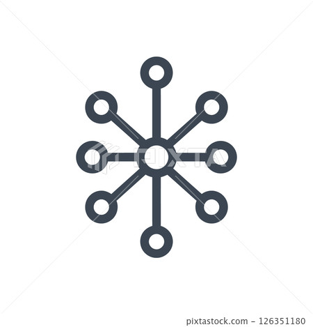 Centralized Network Node Icon Centralized Network Node Icon 126351180
