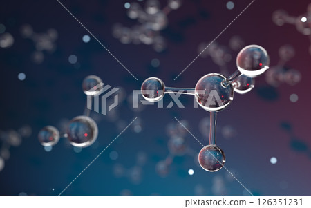 Molecule structure, biotechnology concept, 3d Molecule structure, biotechnology concept, 3d 126351231