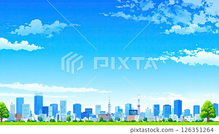 AI 影像:藍天的城市景觀影像 AI 影像:藍天的城市景觀影像 126351264
