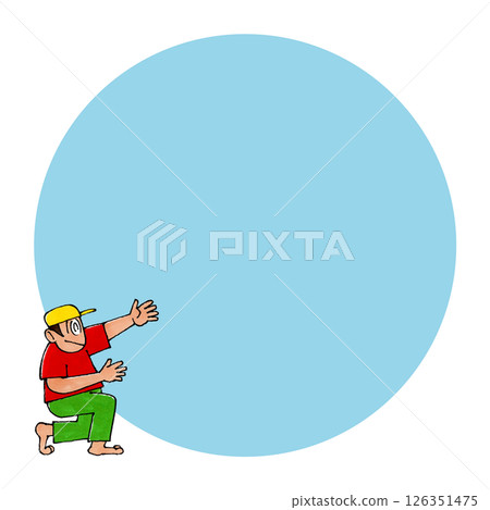 跪著的男性角色複製空間 126351475