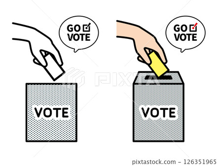 Let's go vote simple icon Let's go vote simple icon 126351965