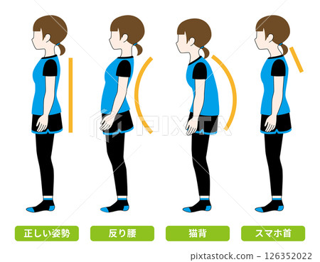 姿勢插畫-女性01 126352022