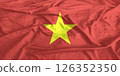 Vietnam Flag Wind Waving Close Up 126352350