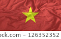 Vietnam Flag Wind Waving Close Up 126352352
