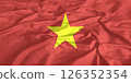 Vietnam Flag Wind Waving Close Up 126352354