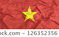 Vietnam Flag Wind Waving Close Up 126352356