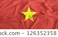 Vietnam Flag Wind Waving Close Up 126352358