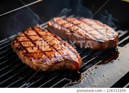 Barbecue pork steak 126352856