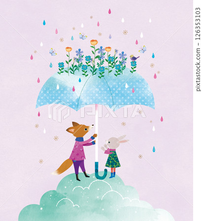 遮陽傘和雨 126353103