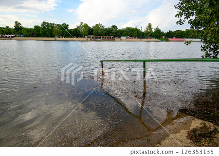 Ada Ciganlija river island turned into a park and a lake, located on the Sava river in central Belgrade, Serbia Ada Ciganlija river island turned into a park and a lake, located on the Sava river in central Belgrade, Serbia 126353135