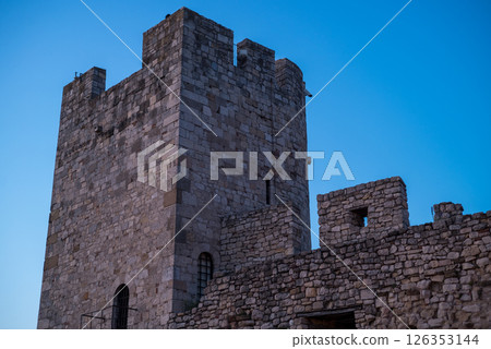 Remains of Historic Belgrade Fortress in Kalemegdan park in Belgrade, capital of Serbia 126353144