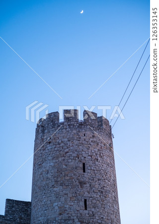 Remains of Historic Belgrade Fortress in Kalemegdan park in Belgrade, capital of Serbia 126353145